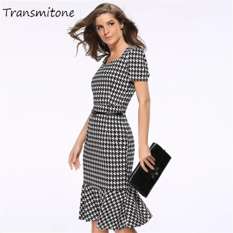 Женское Деловое платье карандаш с баской вечернее облегающее юбкой годе размера