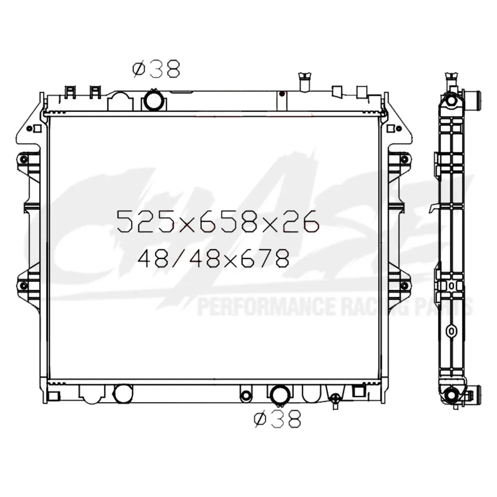 Алюминиевый радиатор для TOYOTA INN0VA HILUX KUN DIESEL 2005 2017 H/DUTY MT 40 мм OEM:16400 0L160 16400 0l140 164000L160
