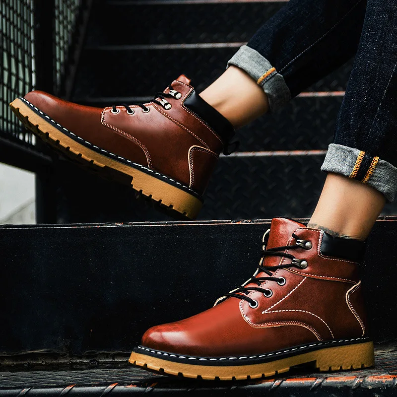 BACKCAMEL/мужские ботинки с высоким берцем сезон осень-зима Новинка Мужские в стиле