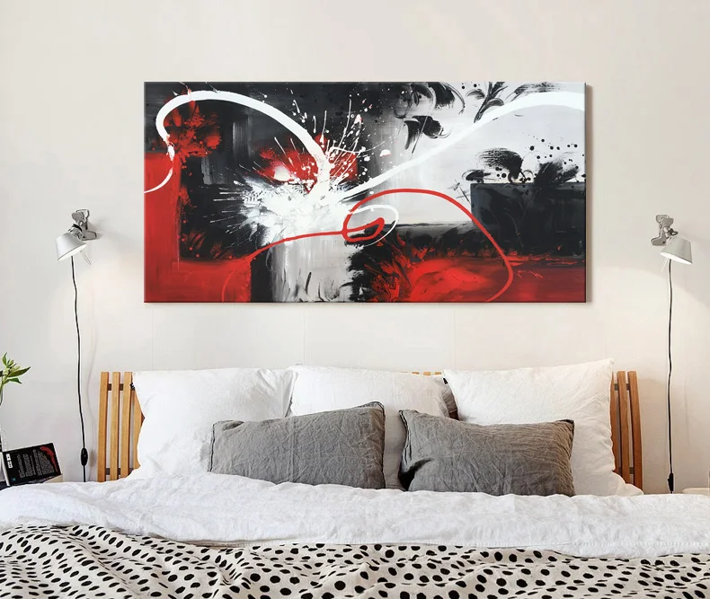 EVERFUN ART hand painted large size modern abstract oil painting contemporary canvas art for wall decor | Дом и сад