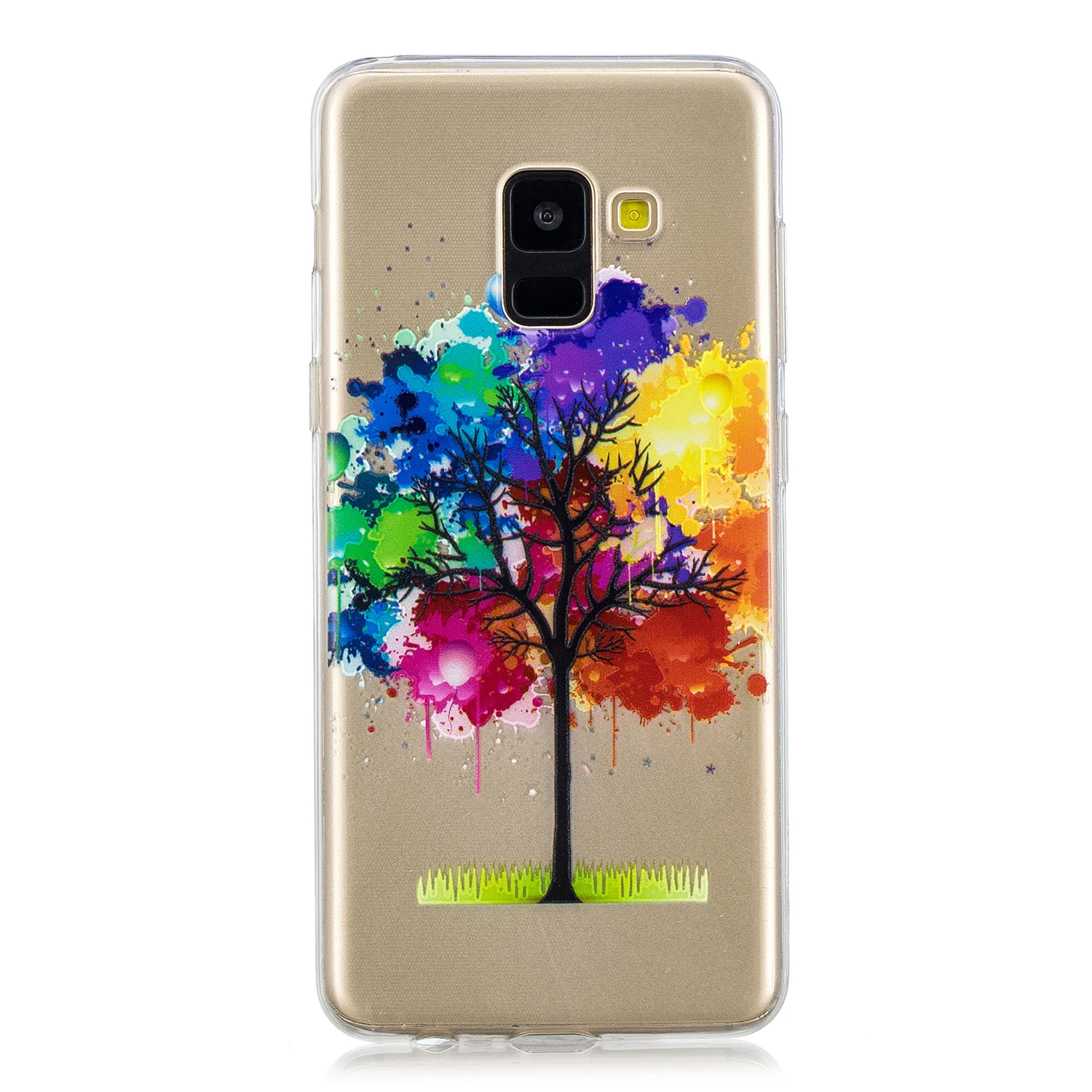 Силиконовые телефон чехлы для Samsung A6 плюс A9 A8 2018 покрывает Note9 мягкий чехол с