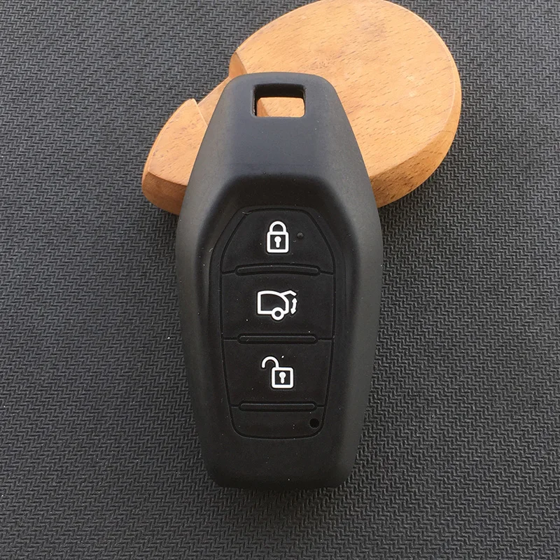 ZAD Silicone Rubber Car Key Case Cover Shell Skin Bag Holder set for Mahindra India Accessory 3 Buttons Fob Protection | Автомобили и