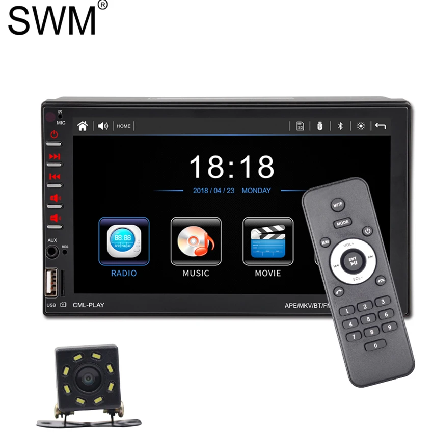 SWM 7 &quot 2 Din автомагнитола стерео автомобильный мультимедийный плеер D BUS