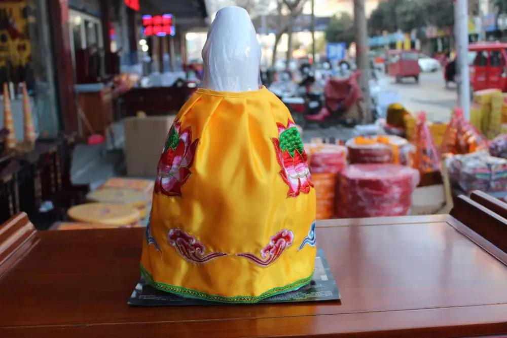 Китайская традиционная статуя Будды накидка буддистские лотосы 303540 вышивка