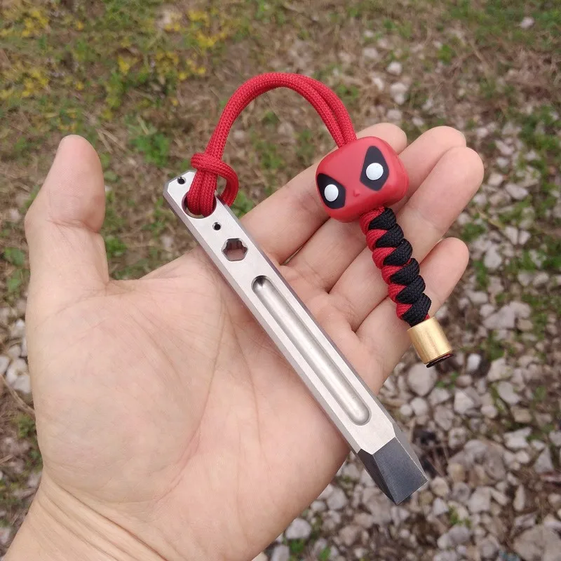EDC titanium TC4 124 мм Длина 74 мм толщина EDC Prybar Cowbar Pry Bar 50 г с шестигранным гаечным ключом гаечный ключ фреза обработка