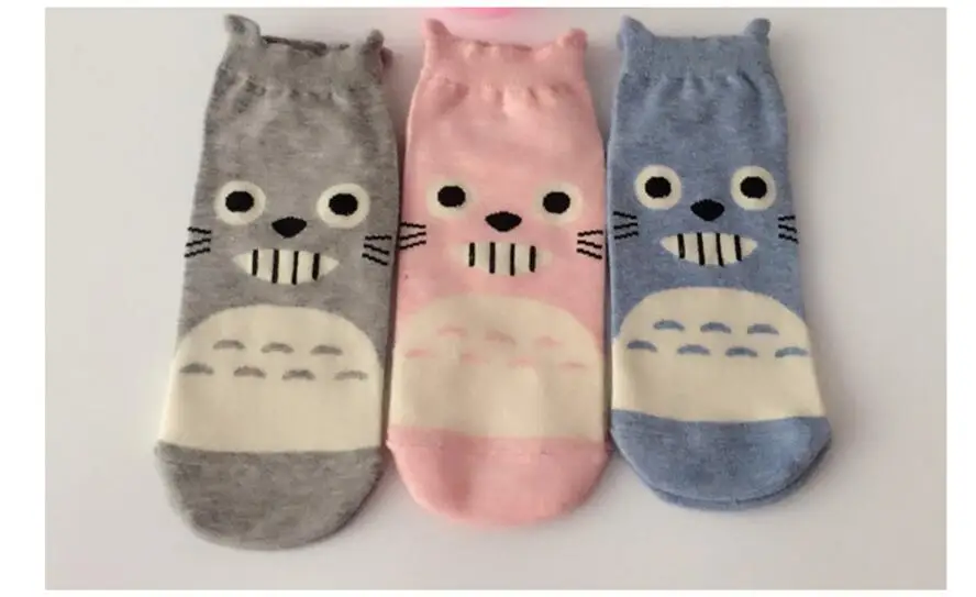 new 10 pairs/lot! Lovely Fashion Cartoon Totoro Cotton Socks For Women Creative Cute Girls Female Summer Spring Socks