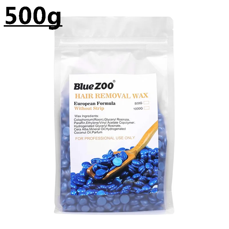 500g Wax Bean 500 г/1000 г восковые бобы для депиляции горячая пленка жесткий воск бобовые гранулы без полосок тело лицо женщины бикини удаление волос инструменты для бобов - Цвет: 500g Wax Bean