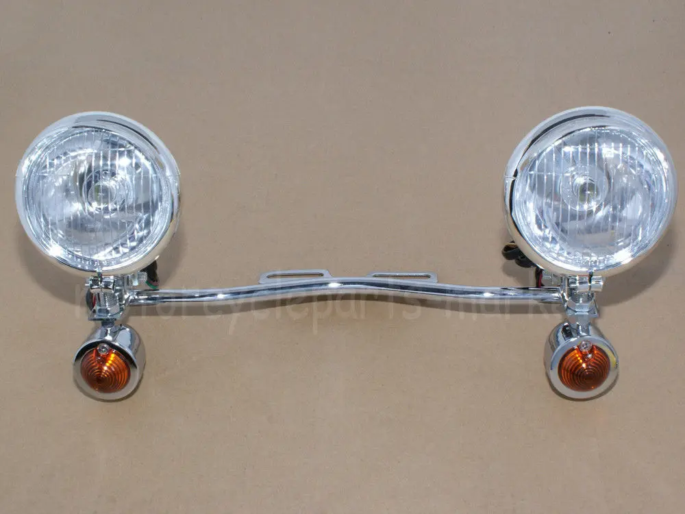 Хром вождения переход поворотники Точечный светильник бар для Harley таможенный - Фото №1