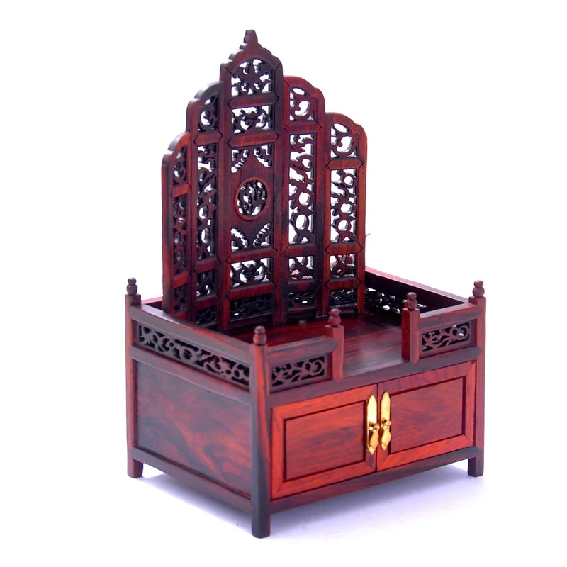 

red acerbity branch wood Mahogany handicraft dresser imitation Ming and Qing miniature furniture model Buddha desk