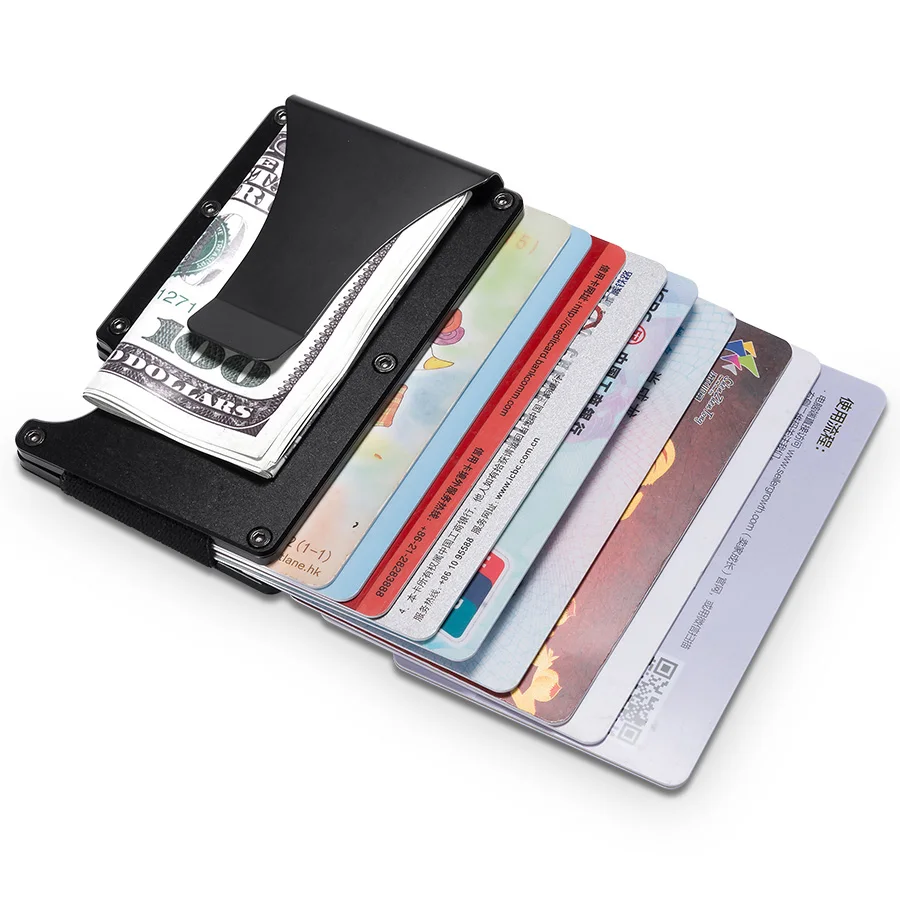 Rfid-блокировки банк держатель для карт Для мужчин кредитной карты бумажник