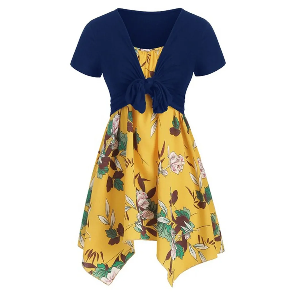 Женское платье с принтом подсолнуха свежий комплект на бретельках кардиган из