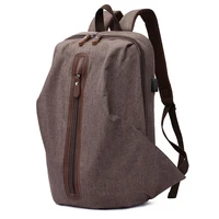 casual mens business casual laptop backpack fashion multi function computer bag zipper vintage solid color travel office bag