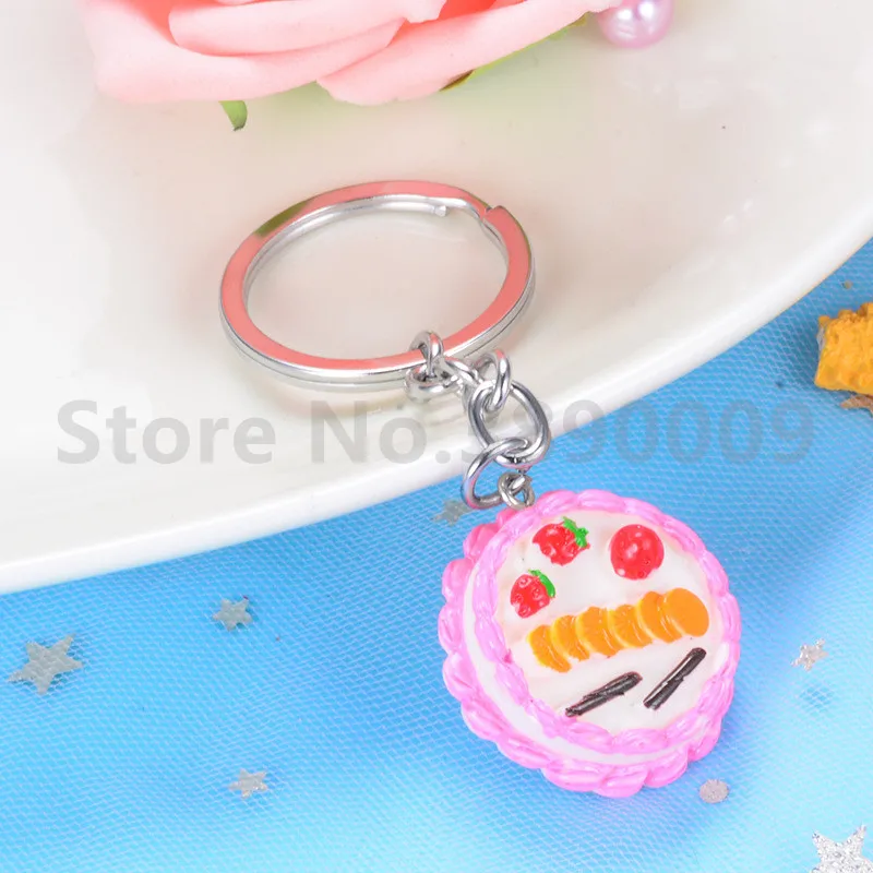 New Mini Simulation Food Cake Keychain Creative Resin Cream Ice Birthday Gift Cute Bag Pendant | Украшения и аксессуары
