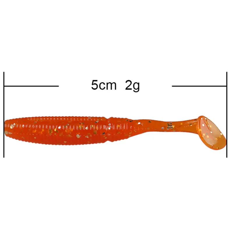 Умная 15 шт./пакет 50 мм 2g T tail мягкая искусственная приманка искусственные приманки