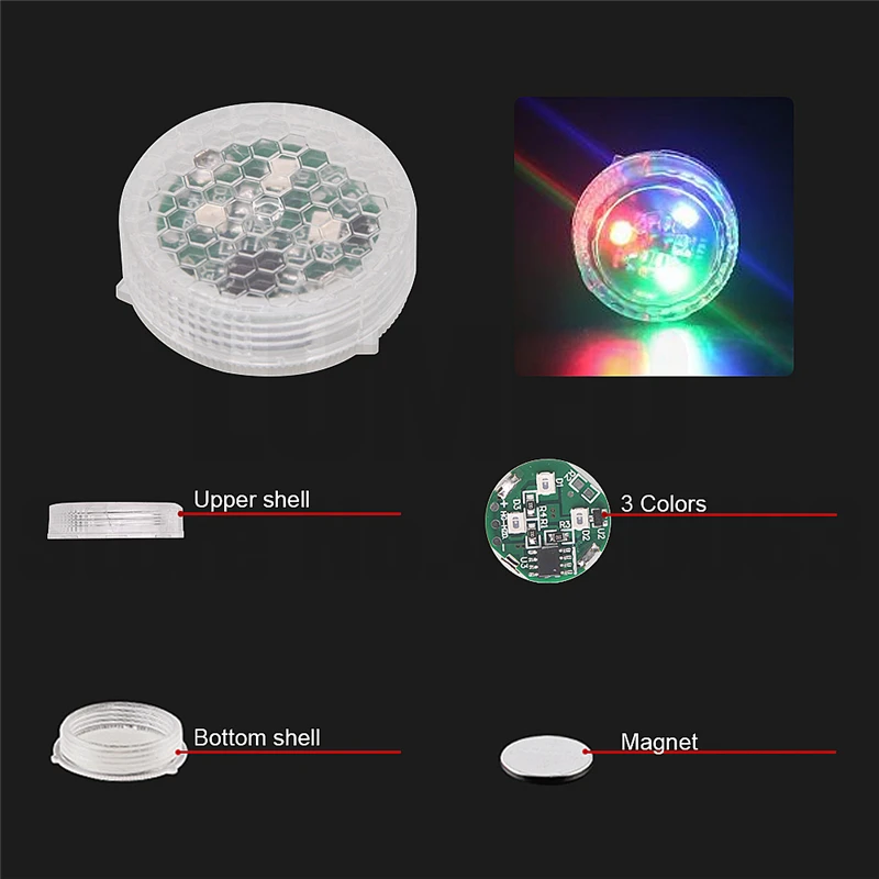 3Color Magnetic Wireless 3 5 8 LED Car Door Opening Warning Lights Waterproof Strobe Flashing Anti Rear-end Collision Led Safety Lamps - Emitting Color: 3Color
