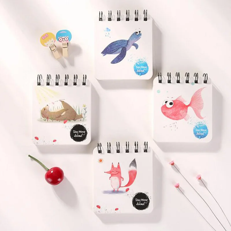 DIY милый каваи цветок девушка катушки эскиз книга мультфильм животных Книга для