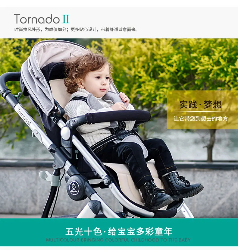 Новая высококачественная детская коляска babyruler детская коляска портативный амортизатор 175 градусов BB тележка