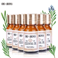 famous brand oroaroma lemon chamomile patchouli oregano castor camellia essential oils pack for aromatherapy spa bath 10ml6