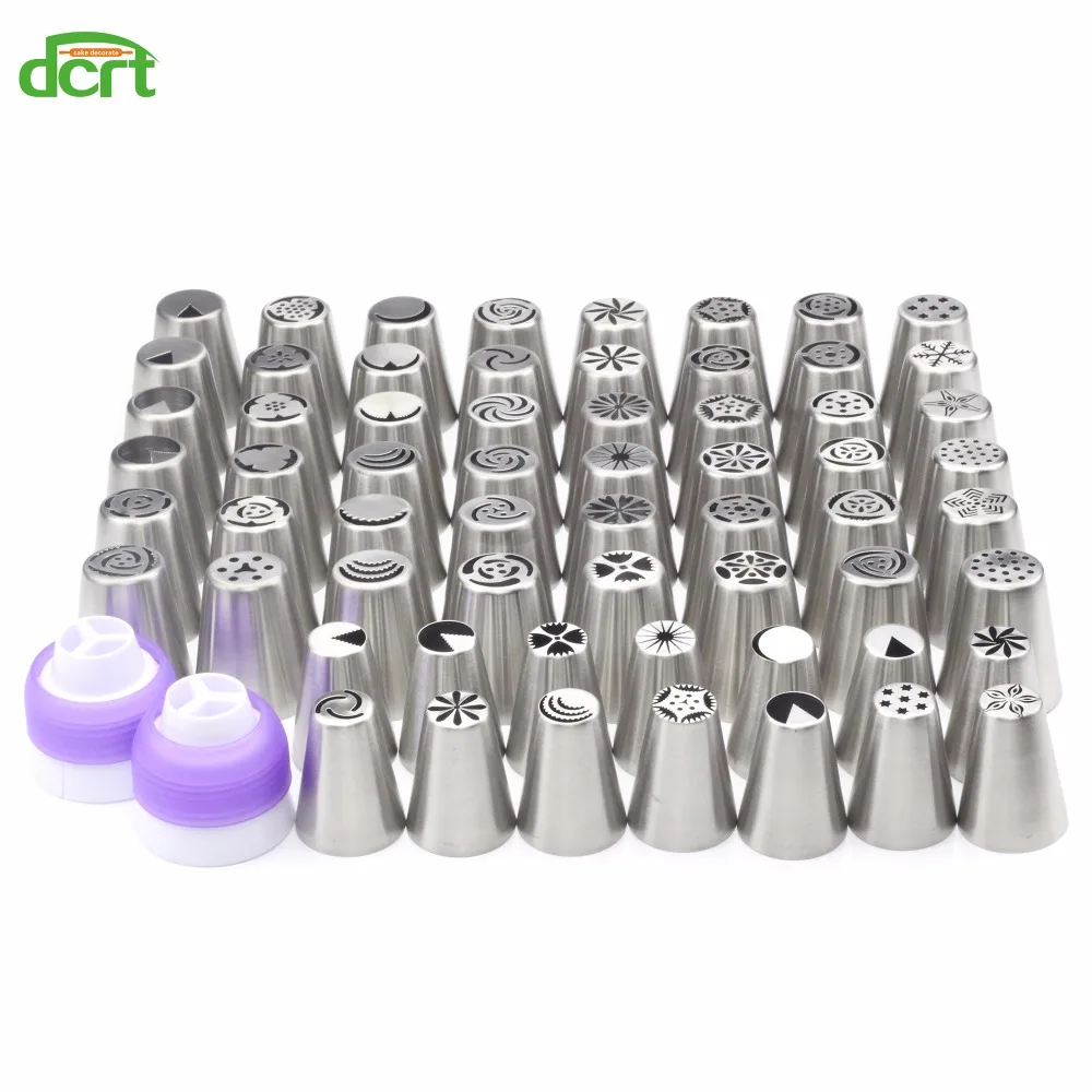 64 шт. сопла из нержавеющей стали Кондитерские глазурь трубопроводы Набор насадок