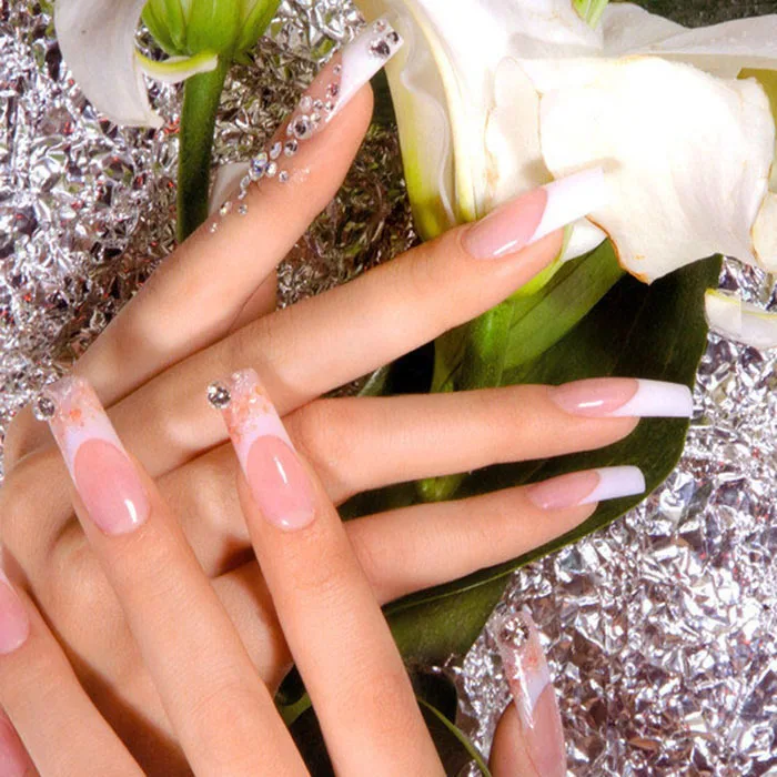 CoolMall-10 size False Nail 500pcs Artificial Acrylic French Art Tools | Красота и здоровье