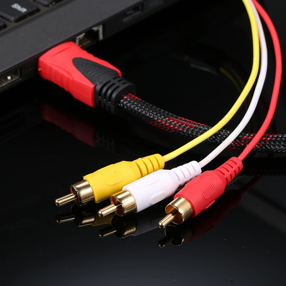 HD RCA аудио видео кабель к 3 папа AV провод шнур DV MP4 конвертер 1 5 м | Компьютеры и офис
