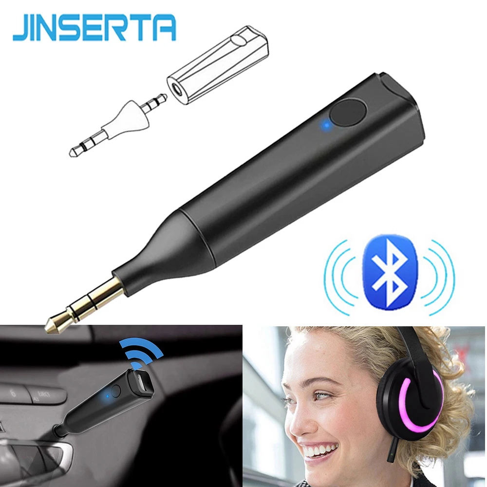 Bluetooth ресивер JINSERTA 5 0 hardfree Aux 3 мм беспроводной аудиоприемник адаптер для