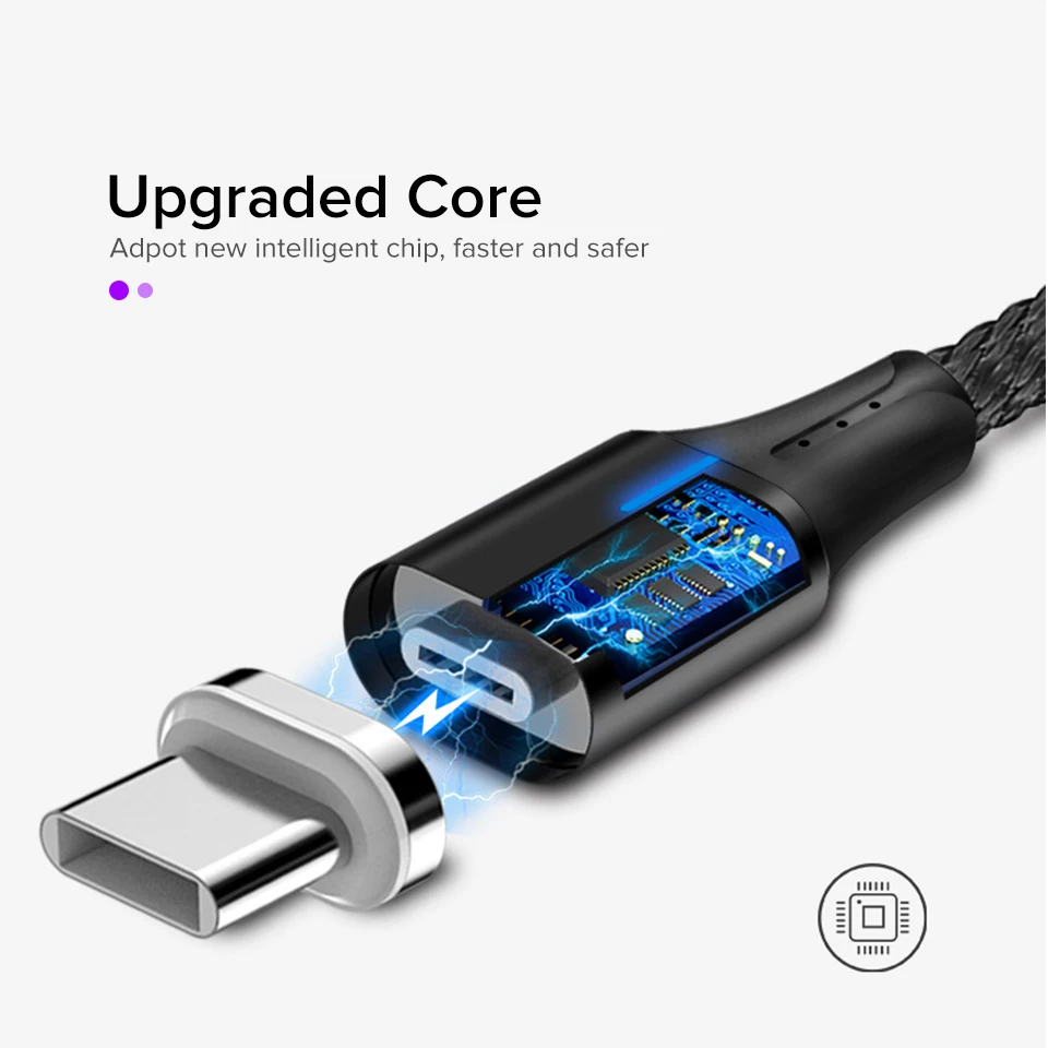 Venroii Магнитный кабель usb type C провод для быстрой зарядки для huawei P30 P20 Pro 5A SuperCharge Quick Charge 3,0 USBC магнит зарядное устройство