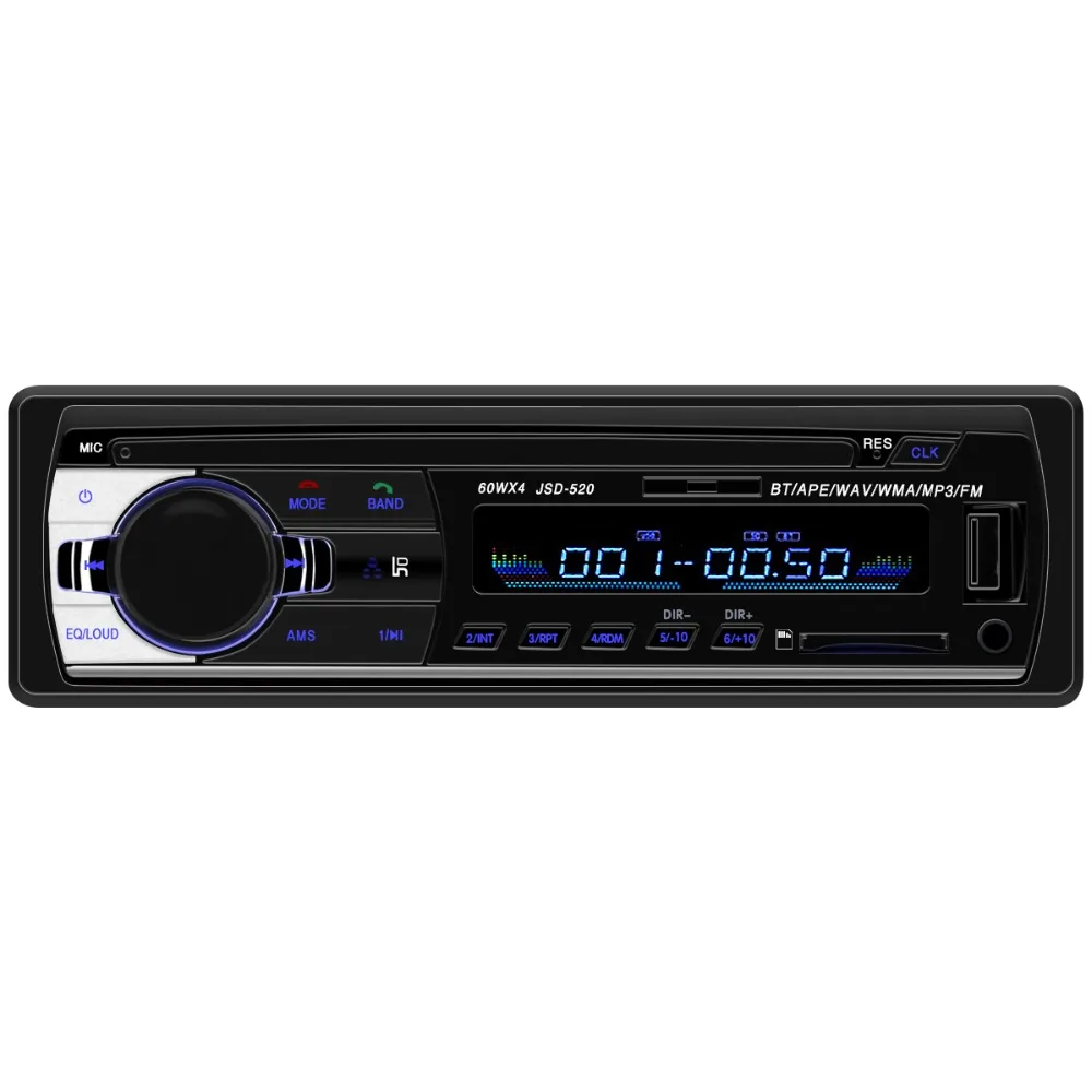 Автомагнитола 1 din jsd 520 12V bluetooth автомобильный стерео In dash FM usb aux TF Вход mp3 WMA авто