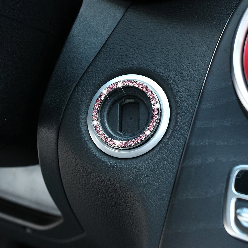 Кнопка переключения пуска автомобиля декоративное АЛМАЗНОЕ КОЛЬЦО для dacia duster