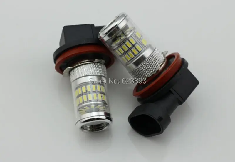 Бесплатная доставка 2x без ошибок яркие белые 48-SMD H11 светодиодные лампы с