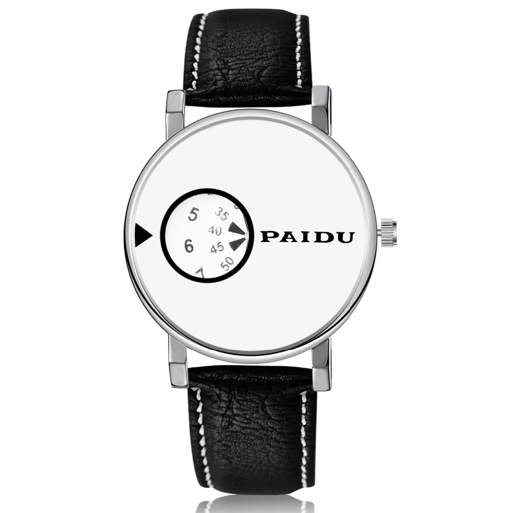 Watch Men Luxury PAIDU Brand Watches Leather Straps Man Black White Sports Clock relogio masculino montre saat | Наручные часы