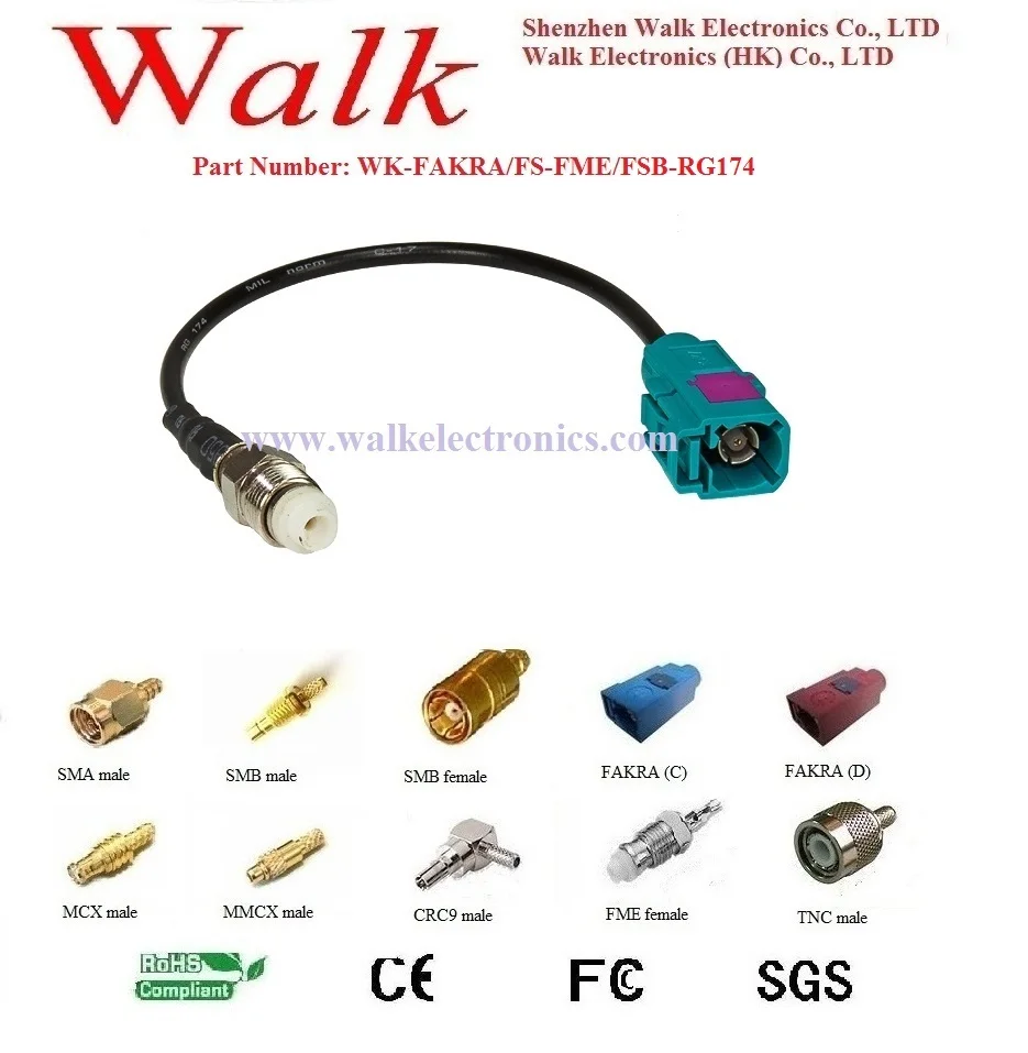 FME female FAKRA rg174 cable fakra fme gps антенный кабель - купить по выгодной цене |