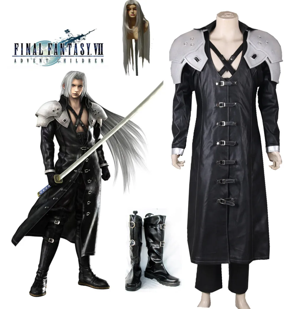Хит Final Fantasy 7 Sephiroth карнавальный костюм полный Делюкс Индивидуальный размер|full