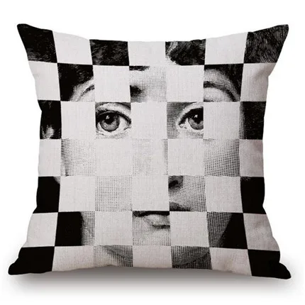 15 Модный Ретро декоративный чехол для подушки Fornasetti Art Master Car, Винтажный чехол для дивана, домашний декор, лен, высокое качество - Цвет: 15