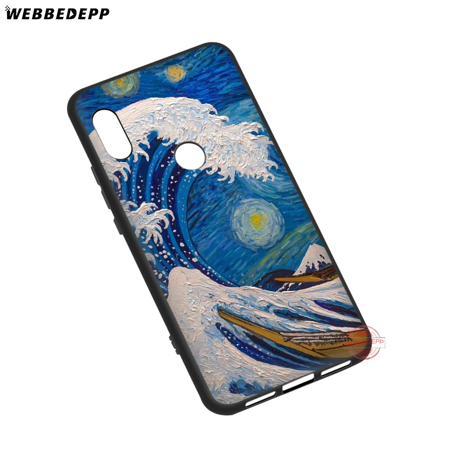 Мягкий силиконовый чехол WEBBEDEPP Wave Art Japanese Green Illust для Xiaomi Mi 6 8 9 SE MAX 3 A1 A2 Lite F1 |