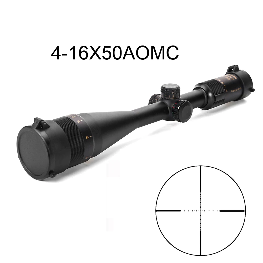 4-16X50AOMC Tratical охотничьи прицелы красный зеленый Mil точечный прицел дальний охотничий прицел для воздушного ружья страйкбола охота