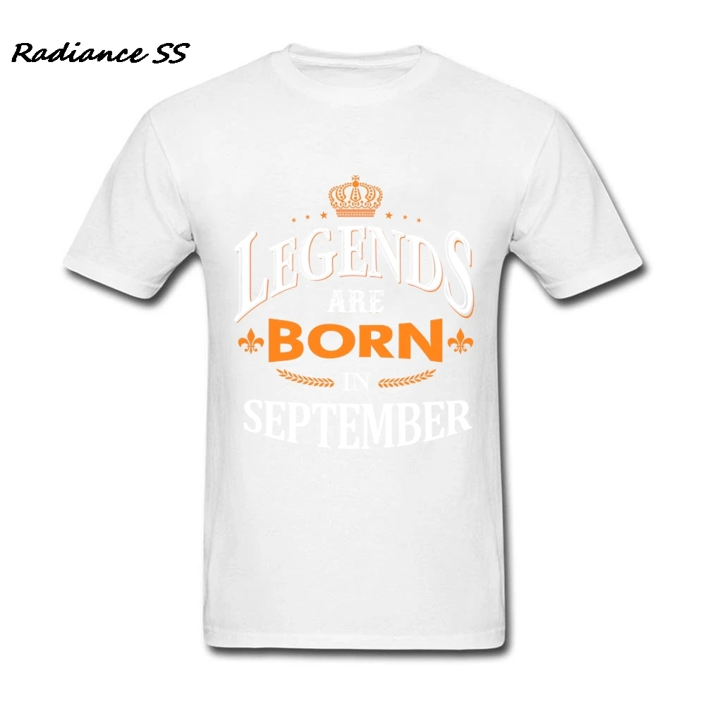 Повседневная мужская футболка с принтом Legends Are Born in September крутая Мужская коротким