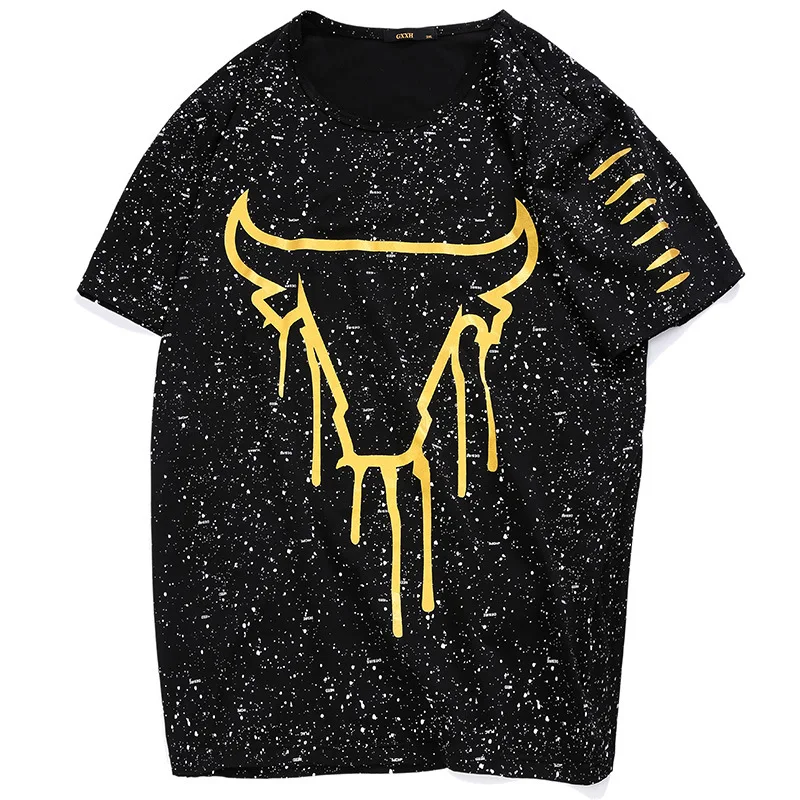 2021 GXXH размера плюс футболка с коротким рукавом летняя принтом 6xl 7xl 8xl camiseta hombre