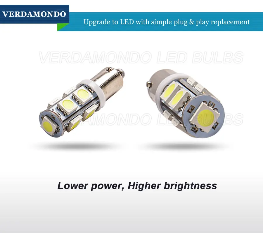 Автомобильные габаритные огни Ba9s T4w 5050 SMD 9 LED Canbus без ошибок автомобильный фонарь