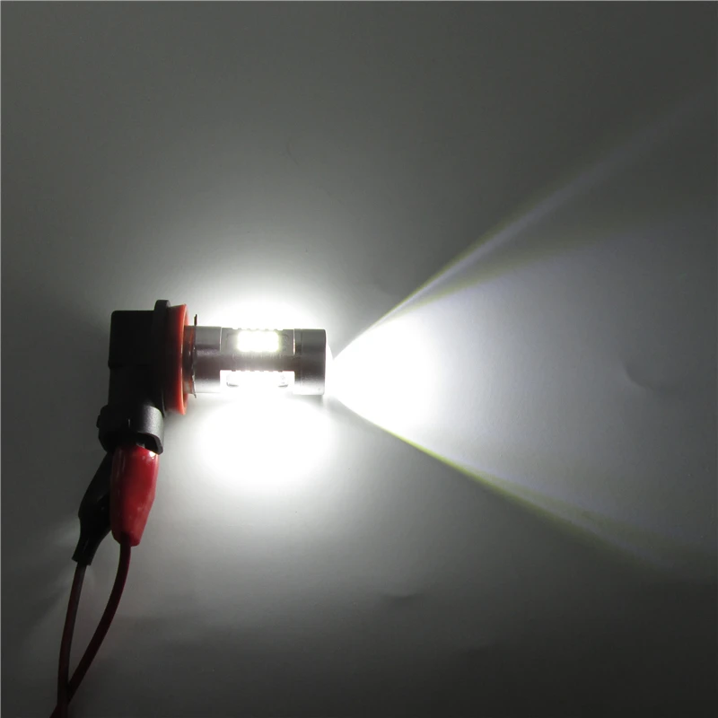 

NEW 2PCS* High Power H8 21LED Samsung 2835 21SMD decoding fog light bulbs with led lens DRL Fog Lamp H8 6000k White Red Yellow