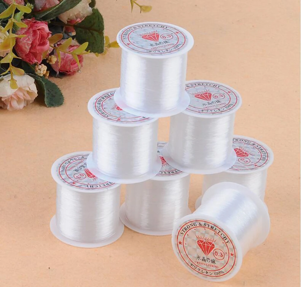 

25pcs No Elasticity Transparent Crystal String Line Nylon Thread for Bag Accessories Necklace Beads