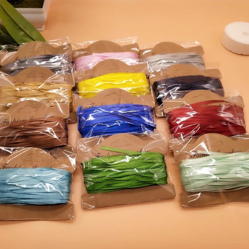 REDJCK 10 Meters\lot 3 mm Width Satin Ribbon 34 Colors Polyester Solid Webbing Ribbons For DIY Material Sewing Gift Wrap Packing | Дом и сад