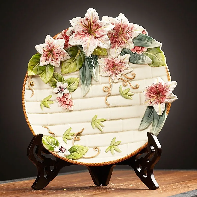 Spring lily декоративная настенная посуда фарфор декоративные тарелки винтажный