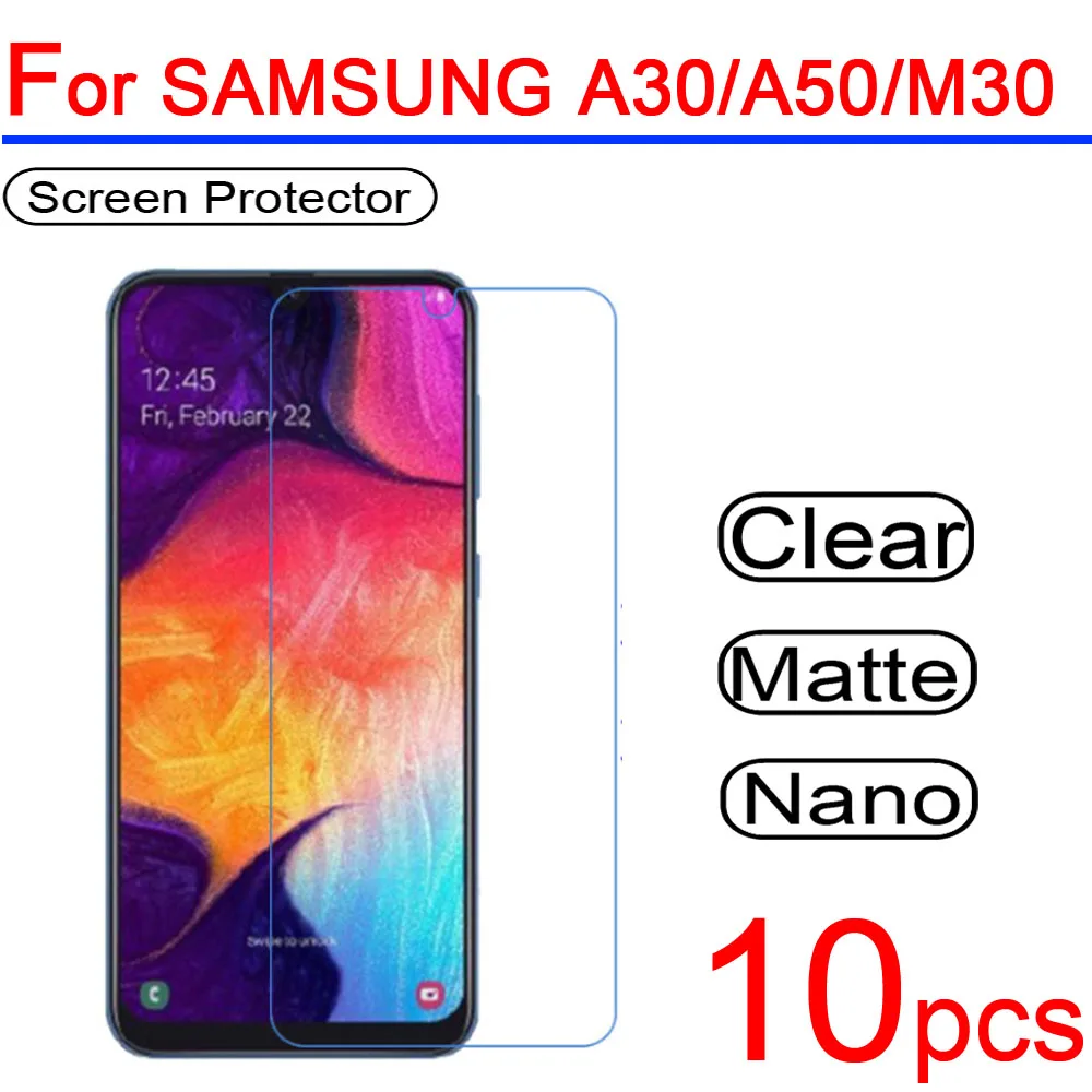 10 шт. Ультрапрозрачная мягкая защитная пленка для экрана Samsung galaxy A10 A30 A50 M10 M20 M30 A20