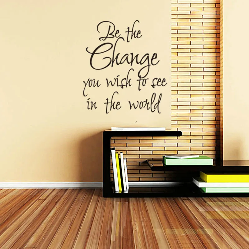 Будьте тем что вы хотите увидеть в мире обои виниловые наклейки настенные с