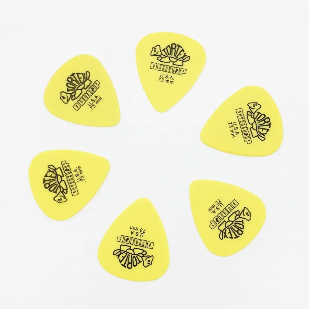 6 шт Dunlop Tortex Plektren бас-медиатор акустические электрические аксессуары Классическая толщина. Пять. Шесть. 73. 88 1,0 1,14 мм