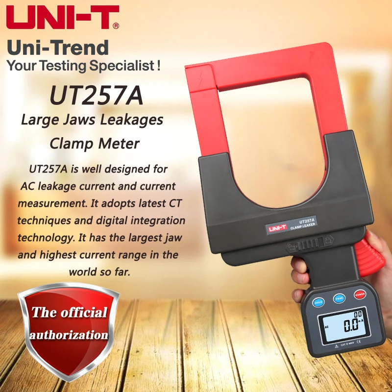 

UNI-T UT257A large caliber leakage clamp ammeter, 3200A AC clamp meter data storage RS-232 data transmission LCD backlight