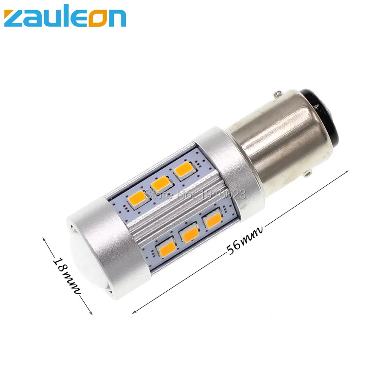Zauleon 2 шт. 1156 1157 P21W P21/5 W BAU15S PY21W LED Янтарный Желтый 803 люменов для поворота одиночный