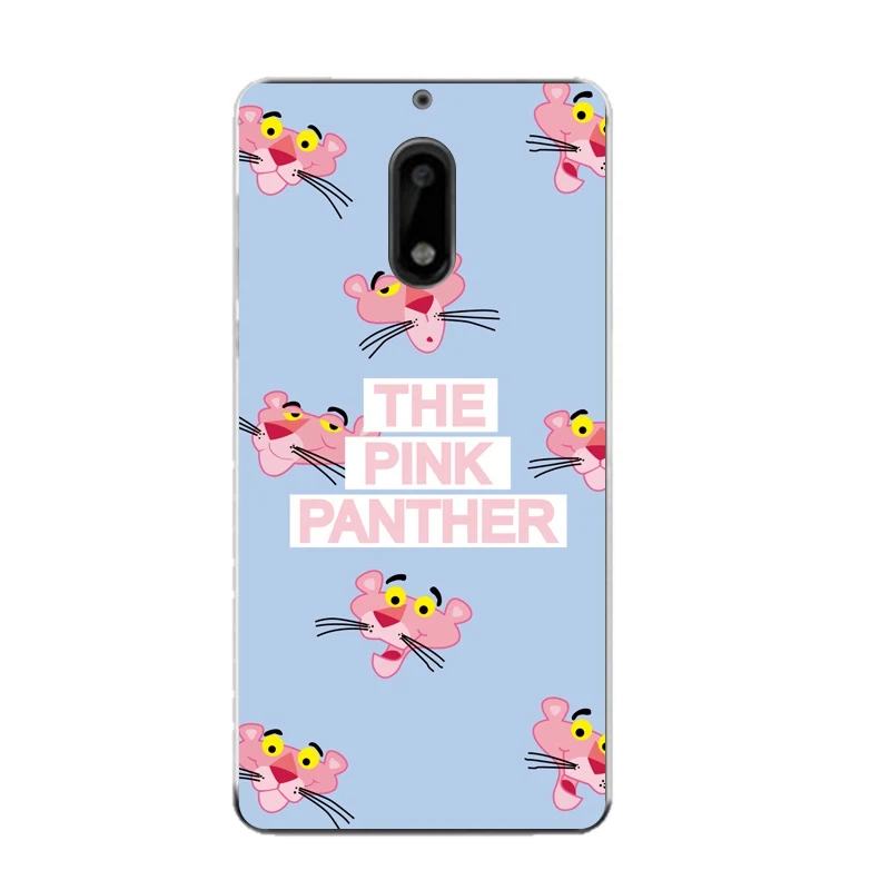 Feather Soft Clear TPU Phone Case For Nokia3 5 6 8 N540 N640 N535 N830 Pink Panther Coque Fundas Painted Cover Free Shipping | Мобильные