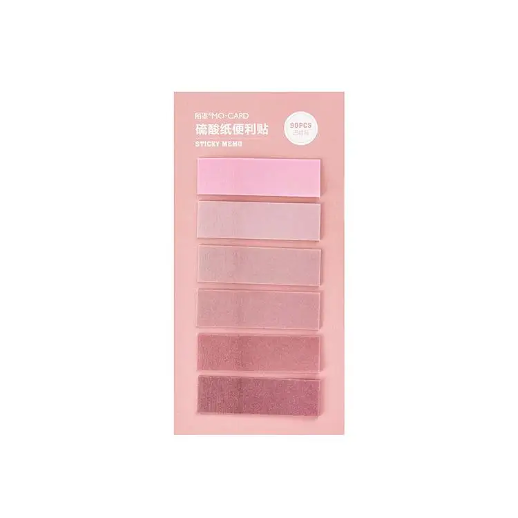 90sheets Creative Gradient Color Memo Pads N Times Sticky Notes Index Paper Divider Stickers Self-adhesive Sticky Paper Bookmark - Цвет: A